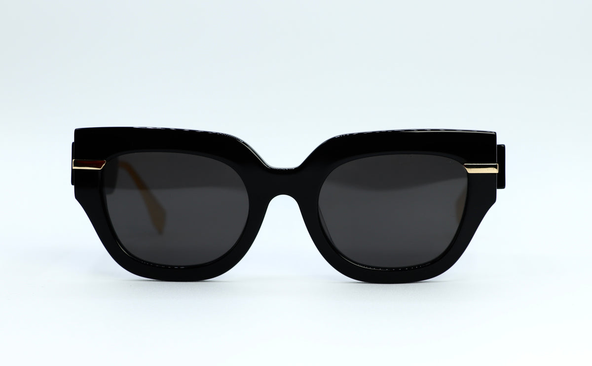 Fendi Oversized F-Logo Acetate Cat-Eye Sunglasses